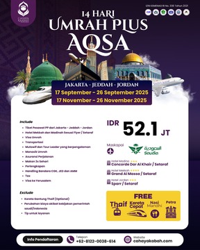 UMROH PLUS AQSA 14 HARI | 2025