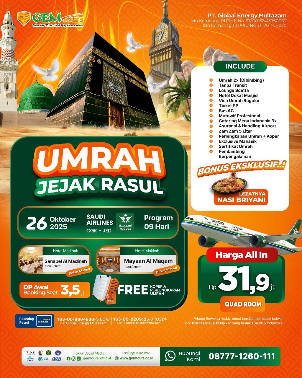 26 OKTOBER 2025 "UMRAH JEJAK ROSUL"