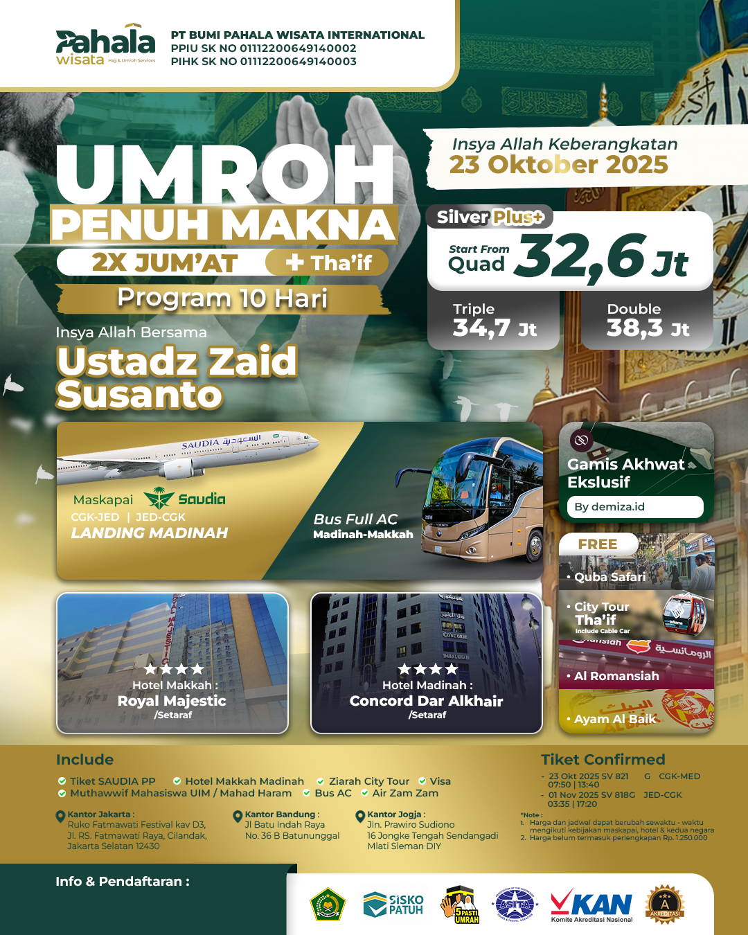 UMROH PENUH MAKNA 2X JUMAT + THAIF (23 Oktober)