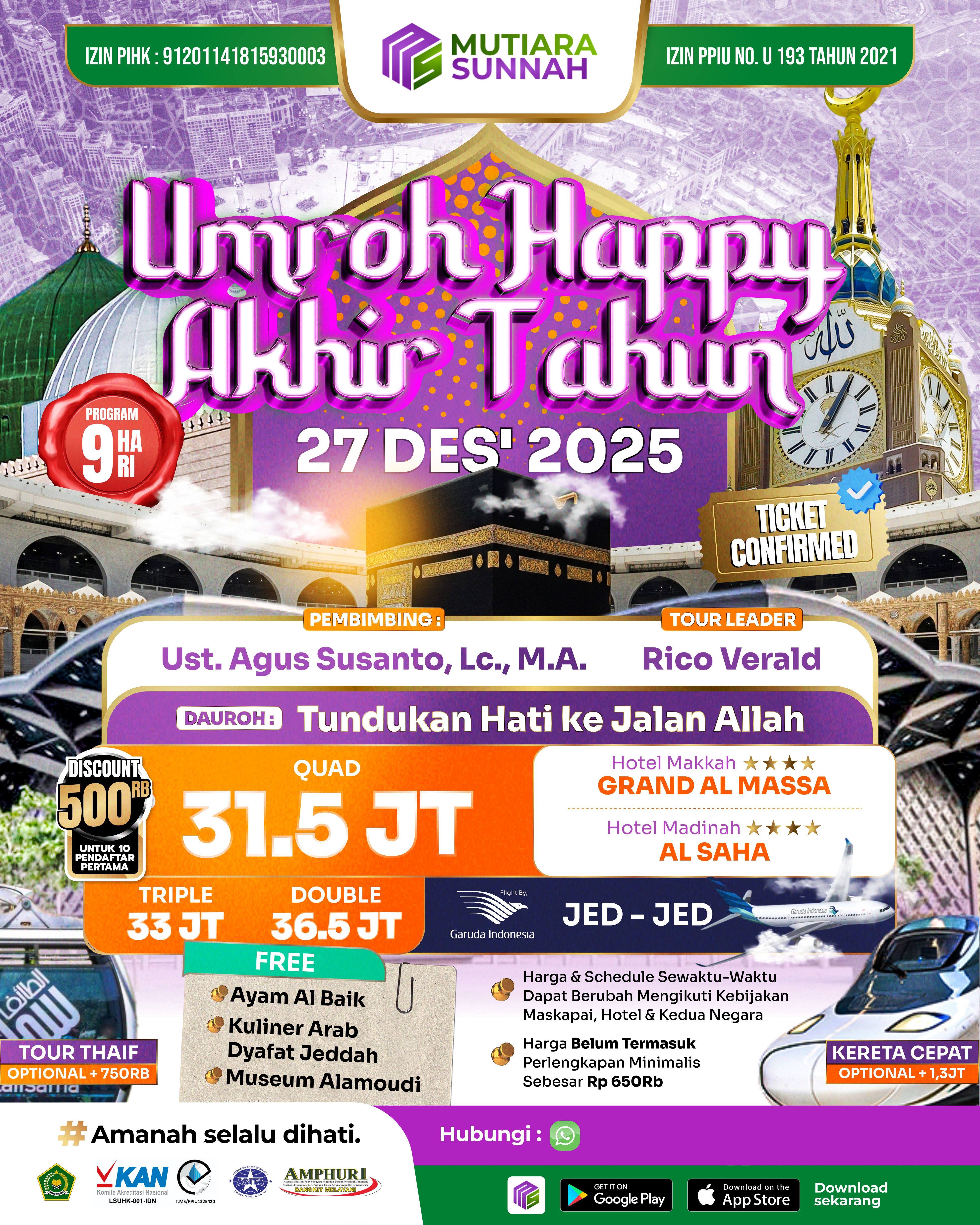 UMROH HAPPY AKHIR TAHUN 27 DESEMBER 2025