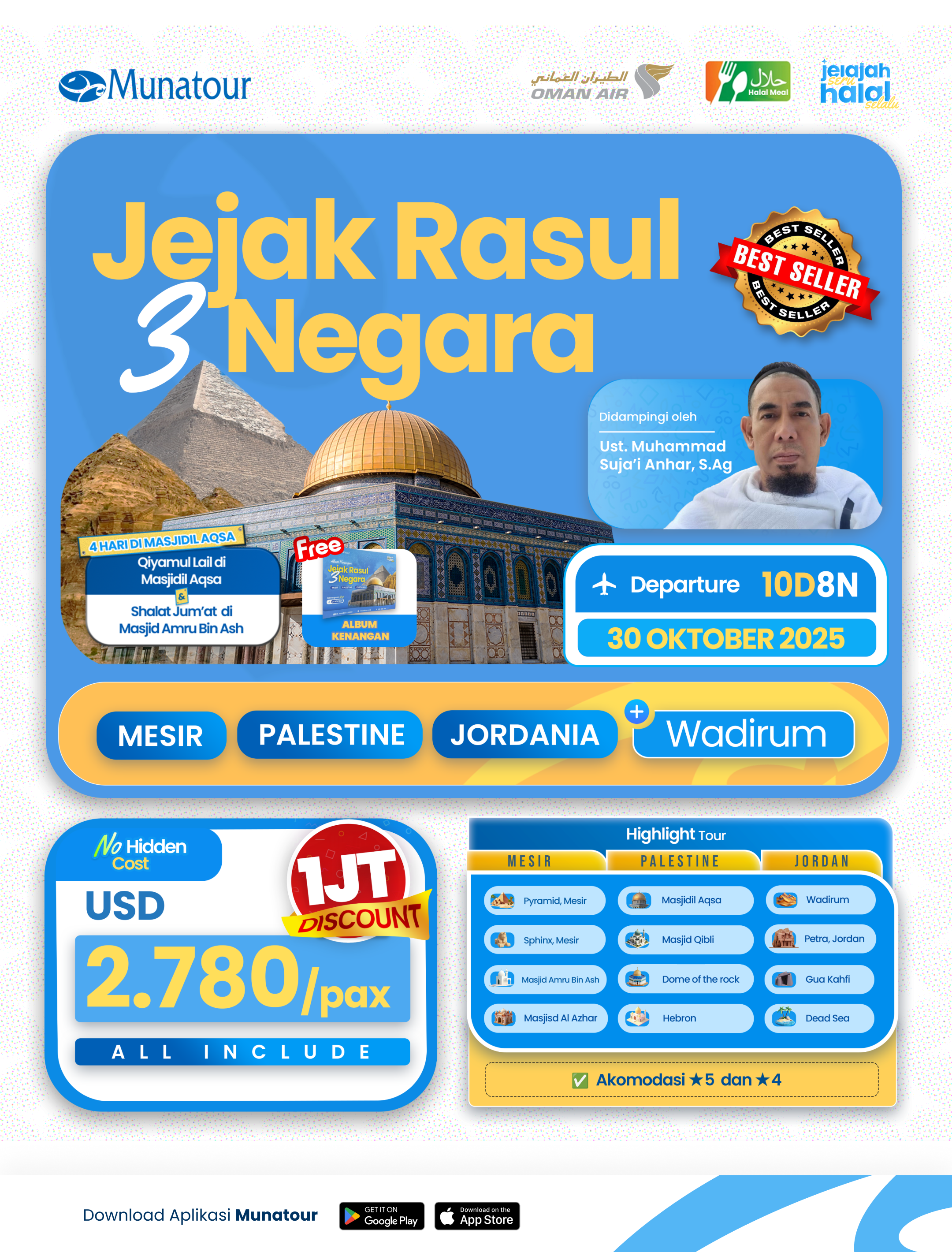 Jejak Rasul 3 Negara 30 Oktober 2025