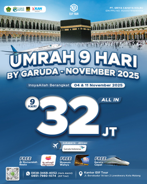 UMRAH 9 HARI BY GARUDA INDONESIA - NOVEMBER 2025