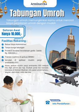 Tabungan Umroh Arminareka | Mulai Nabung Cuma 10 Ribu Rupiah