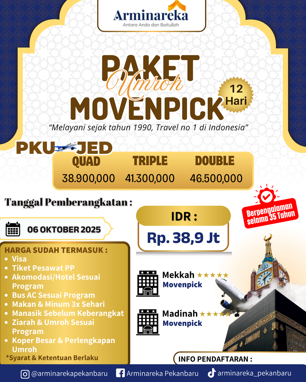 Paket Umroh Movenpick 6 Oktober 2025