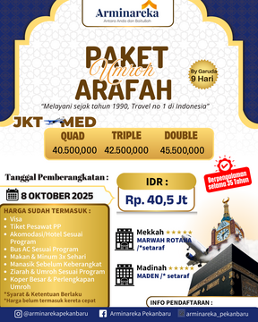 Paket Umroh Arafah 8 Oktober 2025