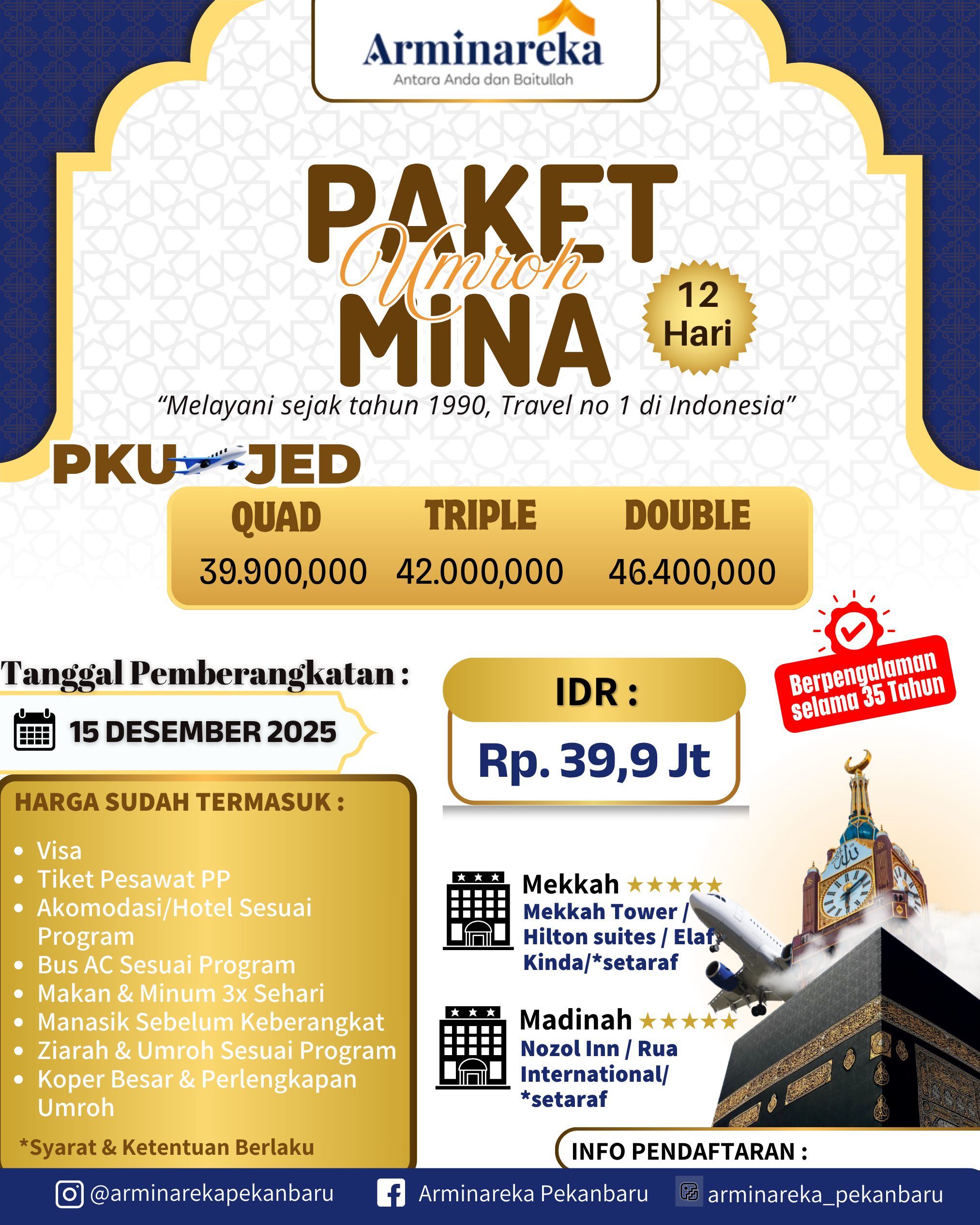 Paket Umroh Mina 15 Desember 2025