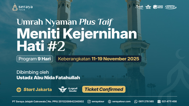 Umrah Nyaman Plus Taif: 11 November 2025 (9 Hari)
