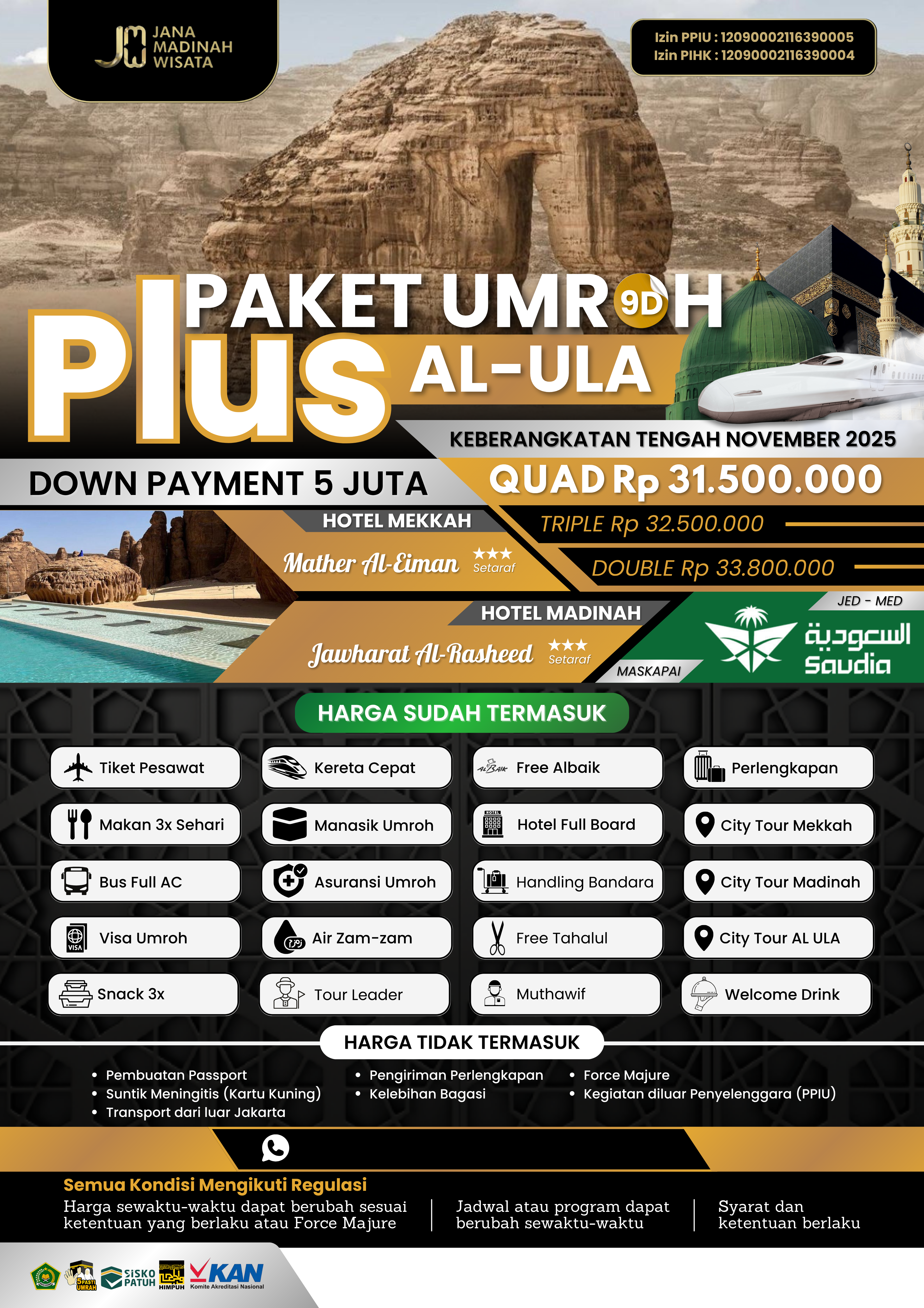 UMROH NOVEMBER PLUS AL ULA 2025