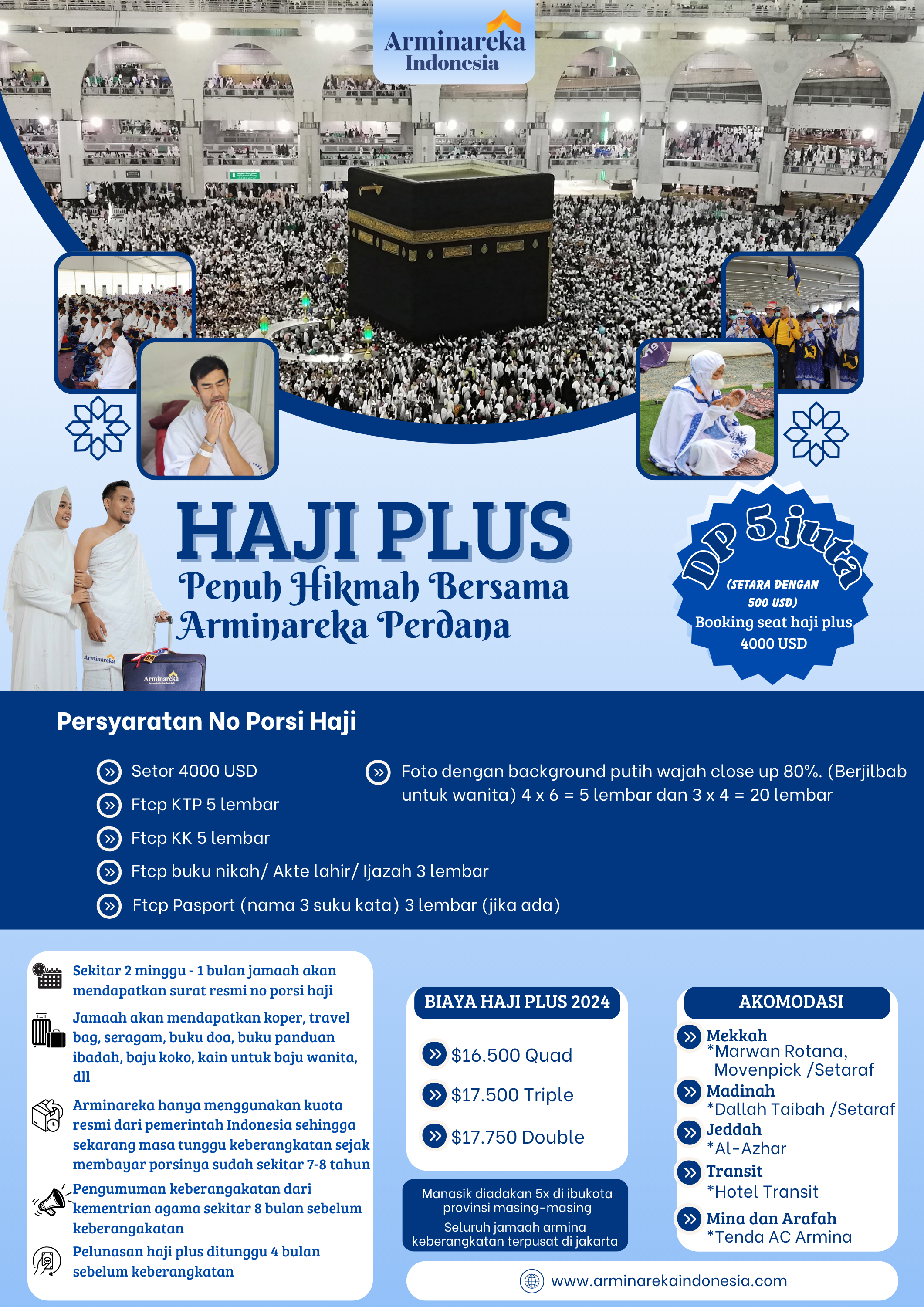 Pendaftaran Haji Plus Arminareka 