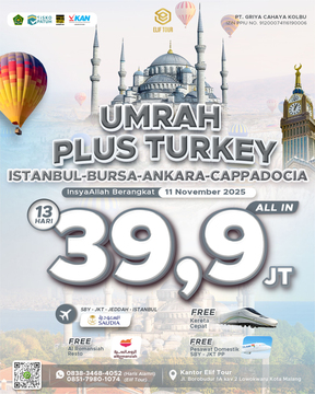 UMRAH PLUS TURKEY 13 HARI 
