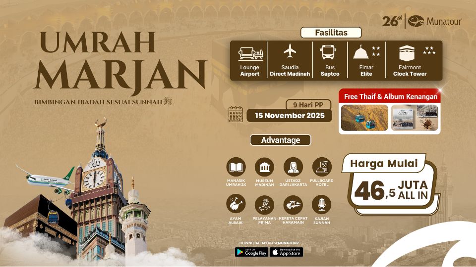 Umroh Marjan Landing Madinah 15 November 2025