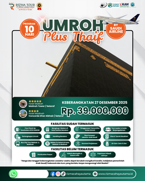 Umroh Plus Thaif 27 Desember 2025