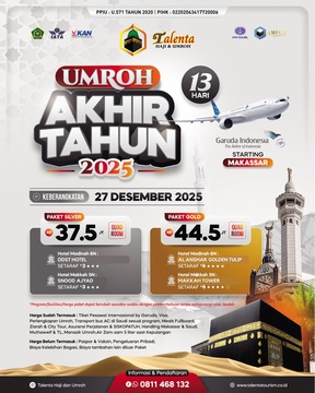 UMROH AKHIR TAHUN 27 DESEMBER 2025 PROGRAM 13 HARI BY GARUDA INDONESIA