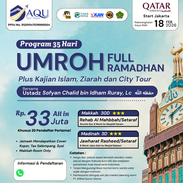 Paket Umroh Full Ramadhan 2026 35 Hari dari Jakarta