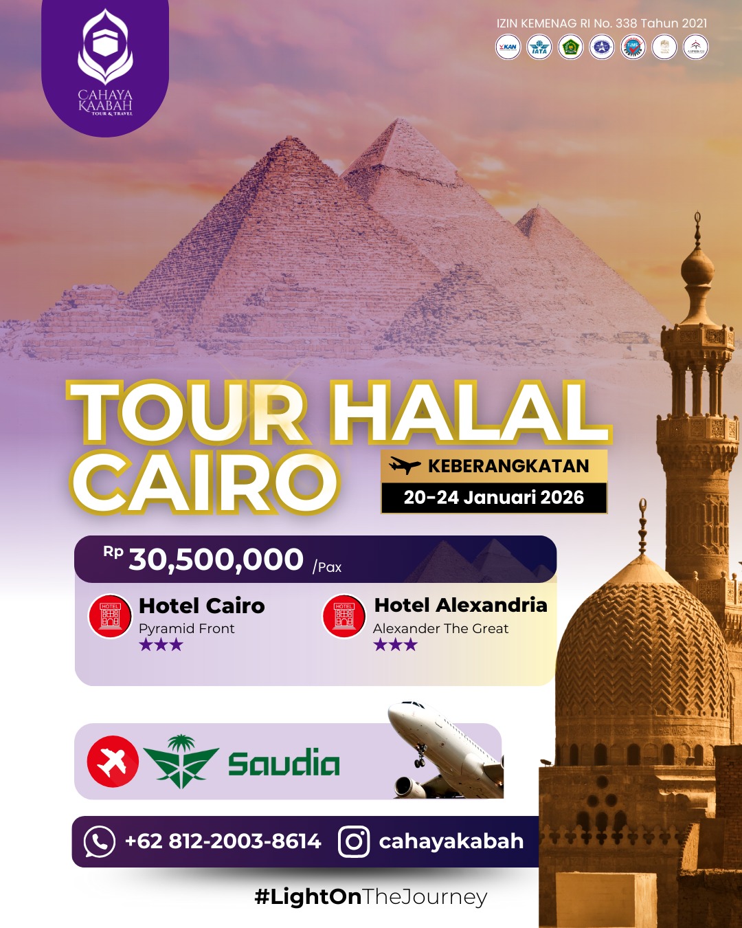 TOUR HALAL MESIR 20 - 24 JANUARI 2026
