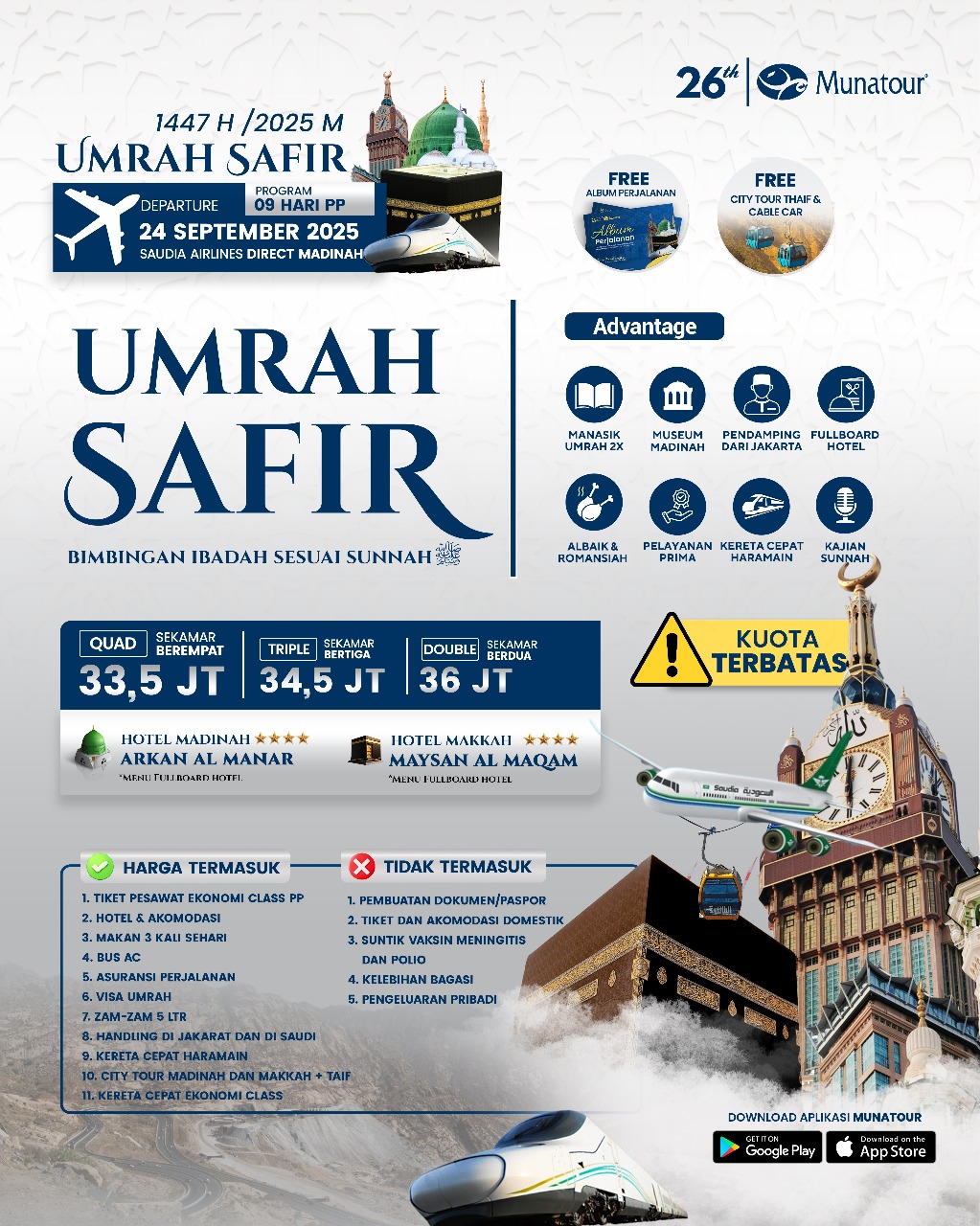 Umroh Safir Landing Madinah 24 September 2025