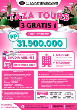 30 NOV - PROMO UMROH 3 GRATIS 1 