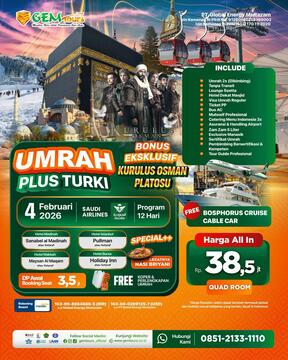 04 FEBRUARI 2026 "UMRAH PLUS TURKI"