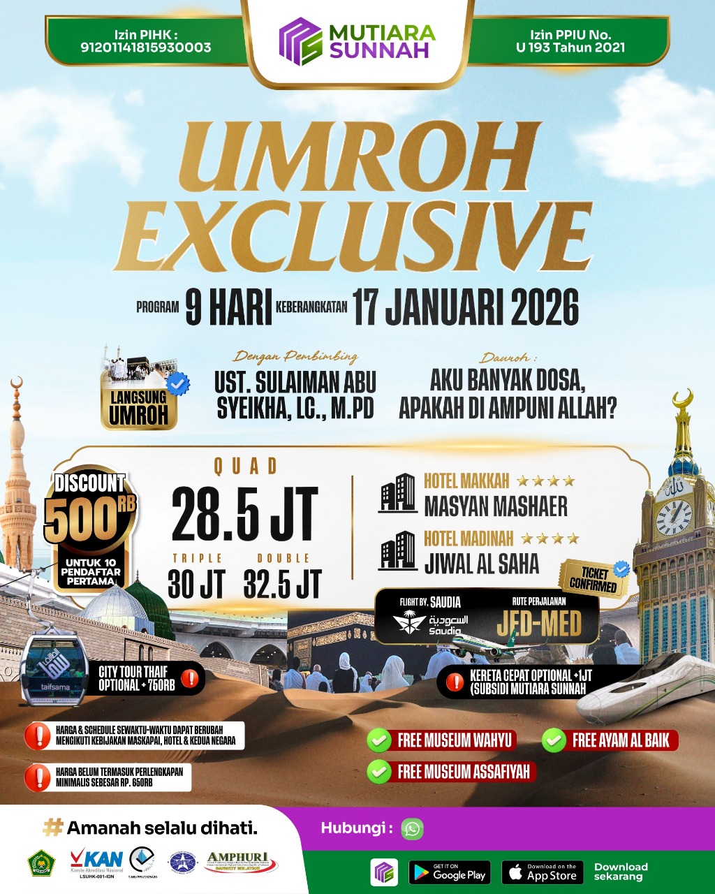 UMROH EXCLUSIVE 17 JANUARI 2026