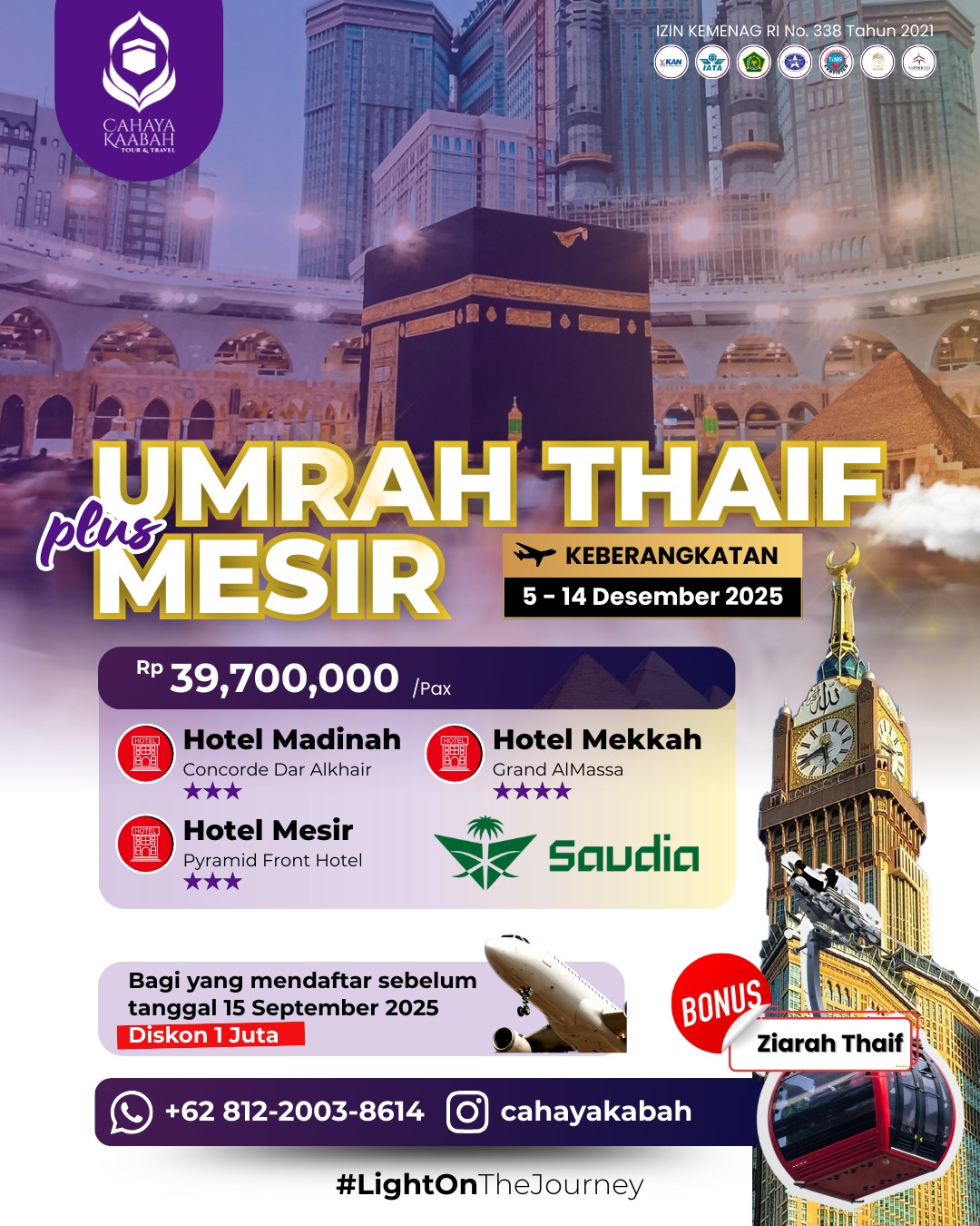 UMROH PLUS MESIR 05 - 14 DESEMBER 2025
