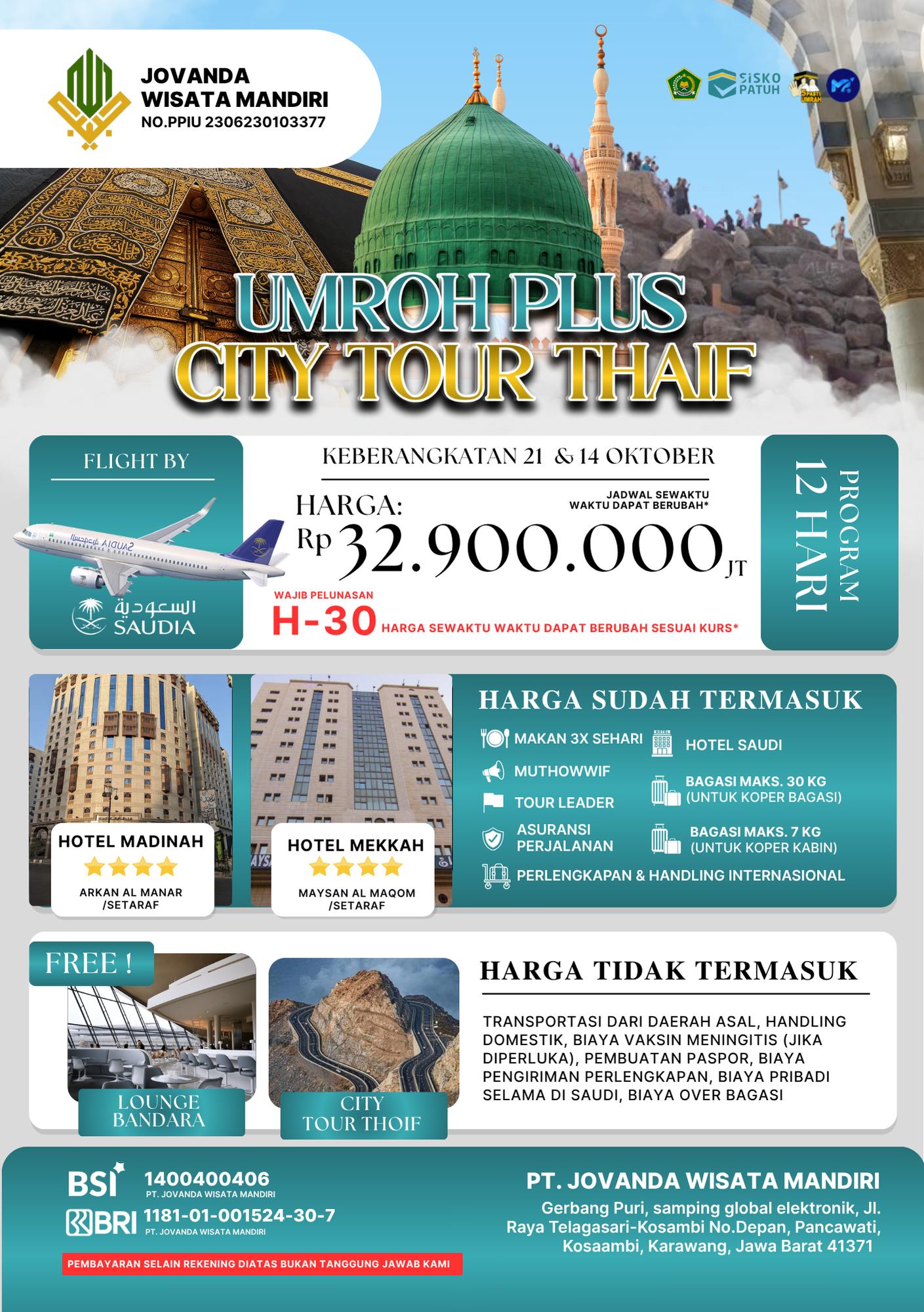 UMROH BERKAH AQSO 14 OKTOBER 2025 12 DAYS