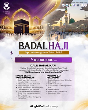 BIAYA BADAL HAJI 2026 TERBARU & SYARAT LENGKAP PENDAFTARAN