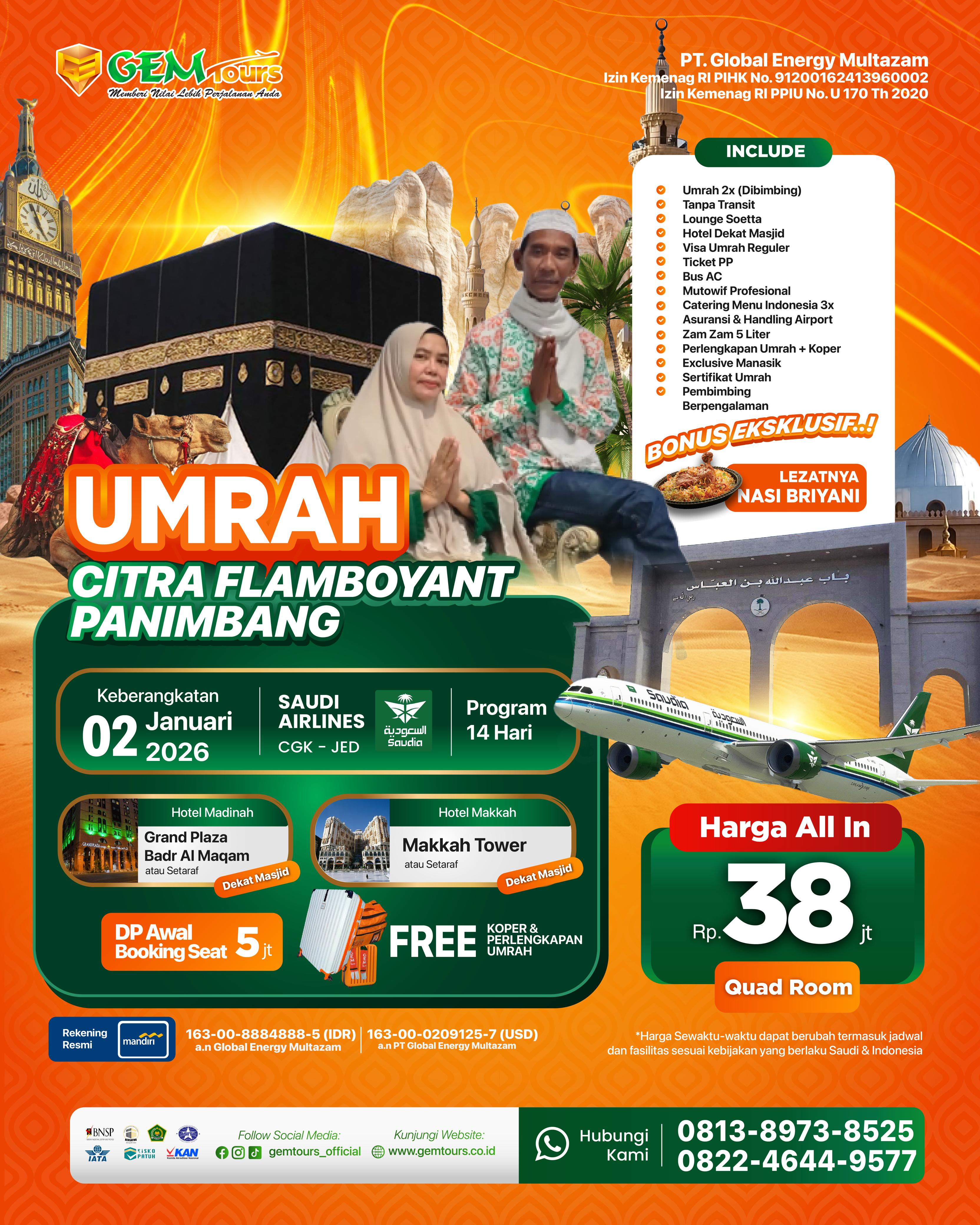 02 JANUARI 2026 "UMRAH EXCLUSIVE CITRA FLAMBOYANT"