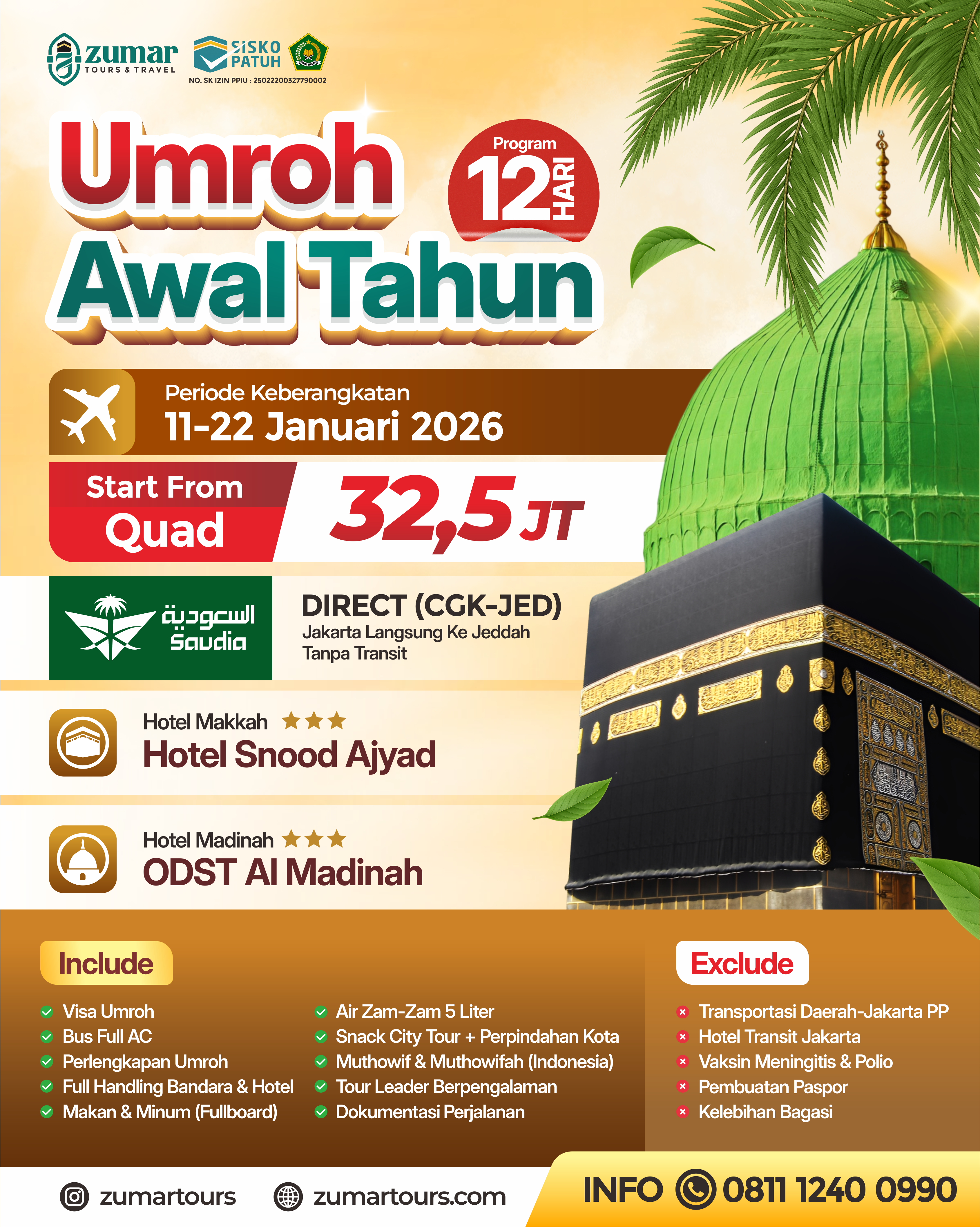 UMROH SPESIAL JANUARI 12 HARI  AWAL TAHUN 2026