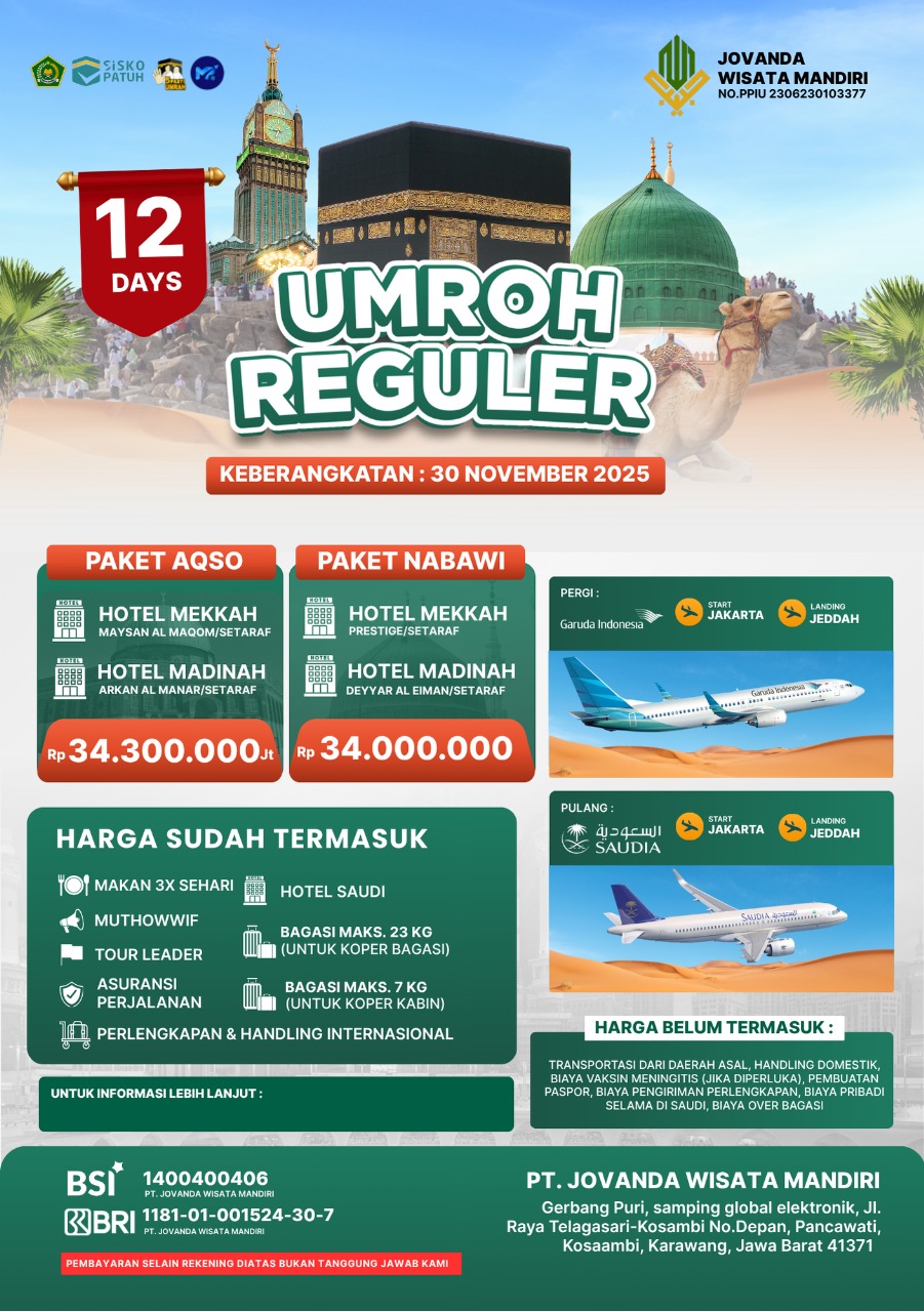 UMROH  30 NOVEMBER 2025 12D