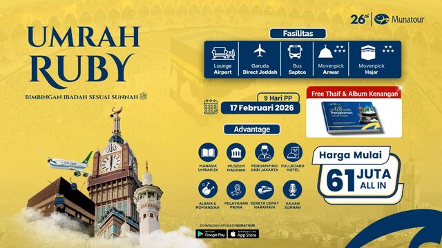 Ruby Umroh Awal Ramadhan 17 Februari 2026  Landing Madinah