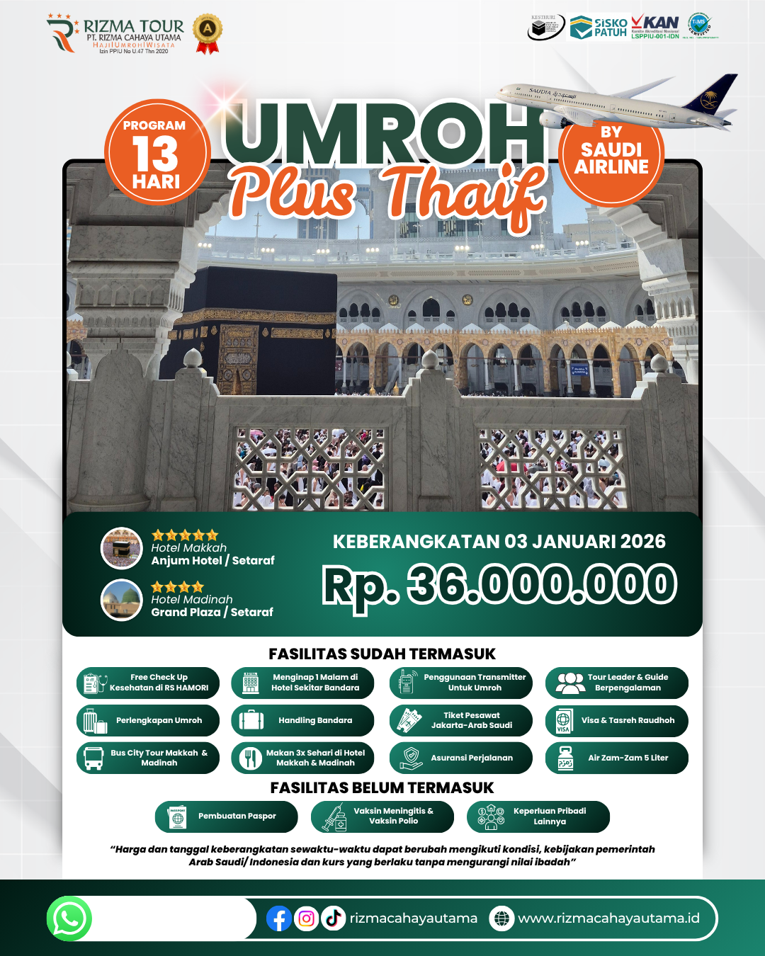 Umroh Plus Thaif 03 Januari 2026