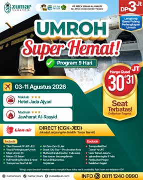 UMROH AGUSTUS 2026 MUSIM 1448H