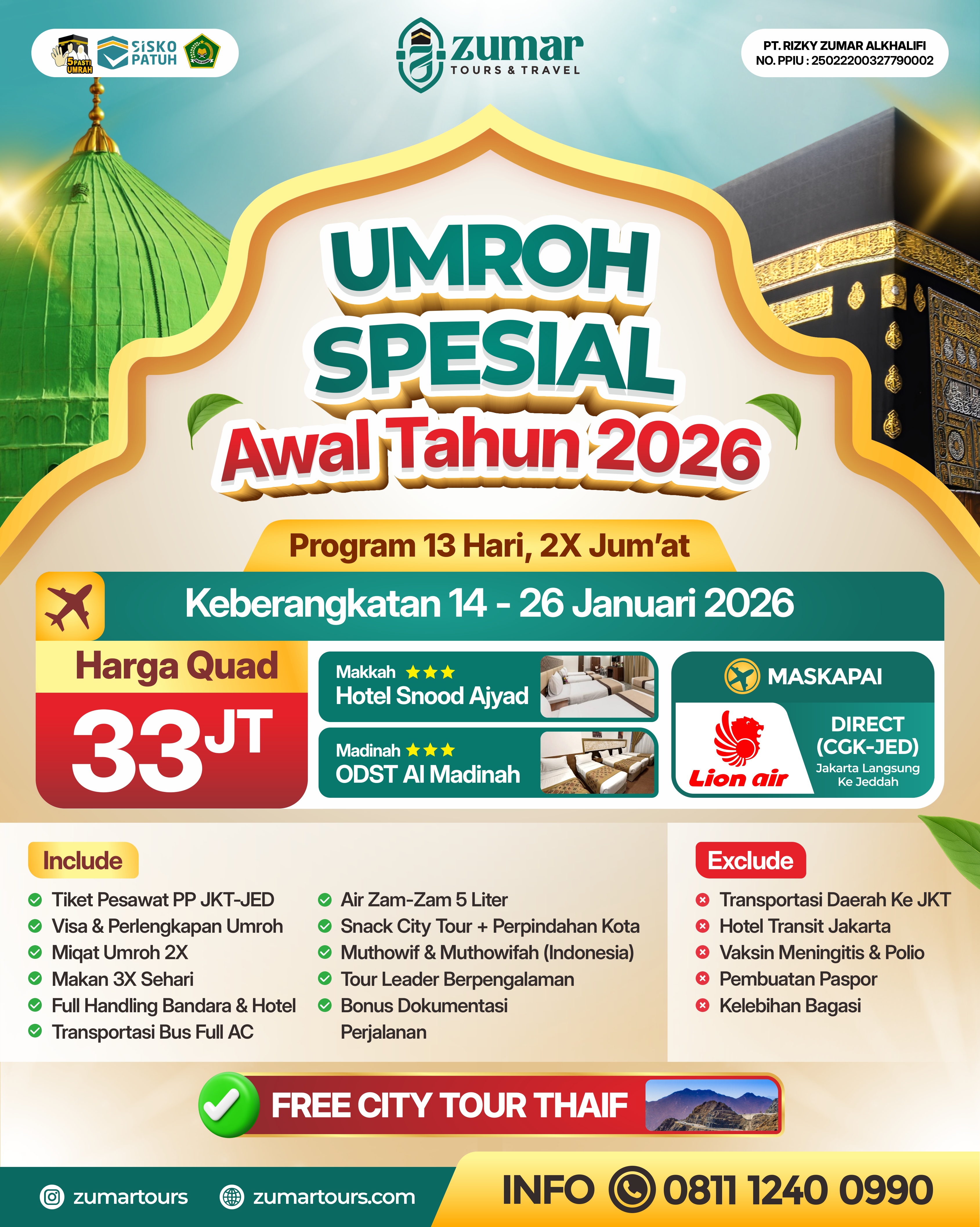 UMROH SPESIAL AWAL TAHUN  JANUARI 2026 