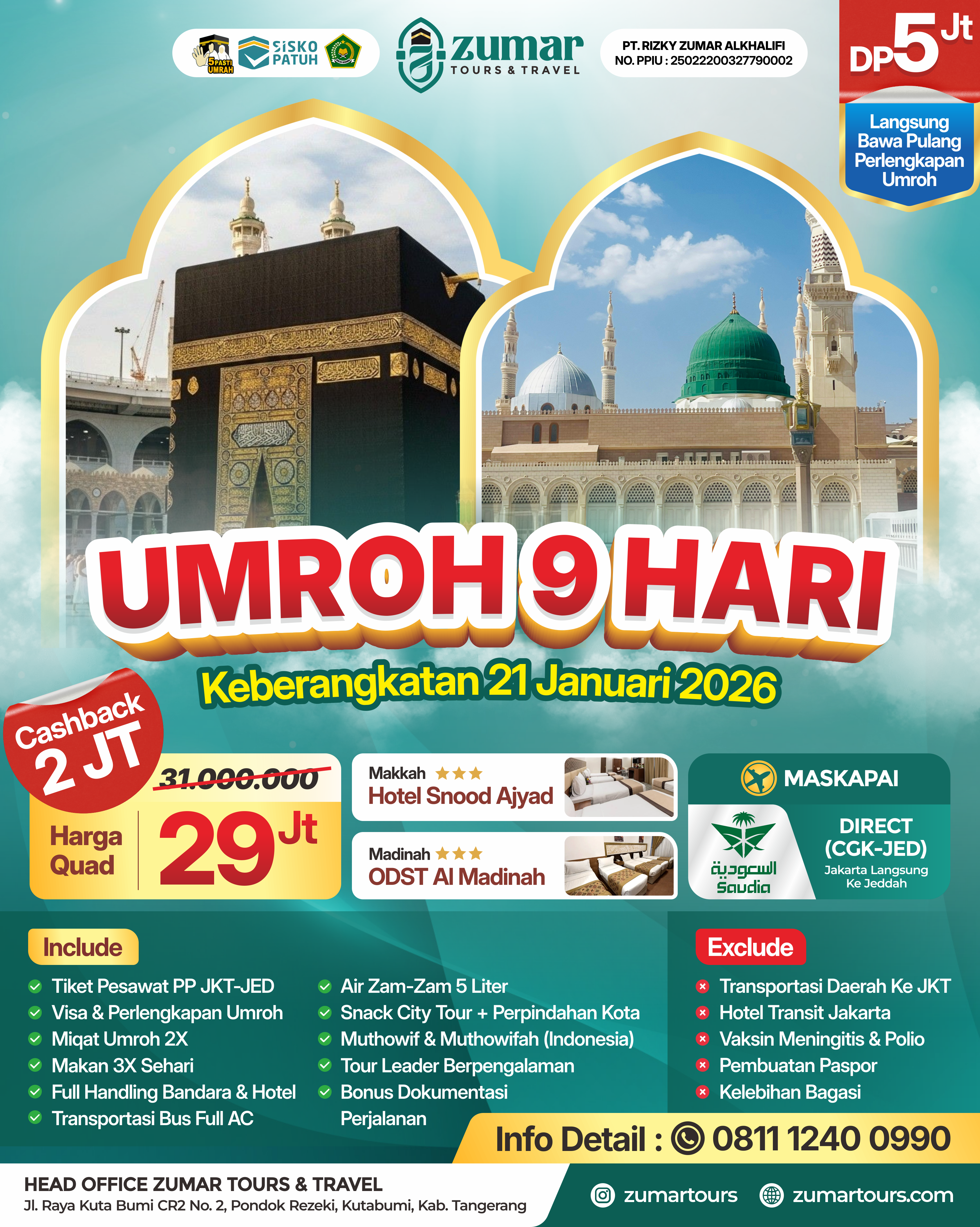 UMROH 9 HARI JANUARI 2026 