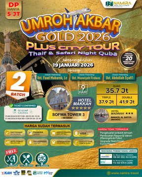 UMROH AKBAR GOLD 19 JANUARI 2026 (BATCH 2)