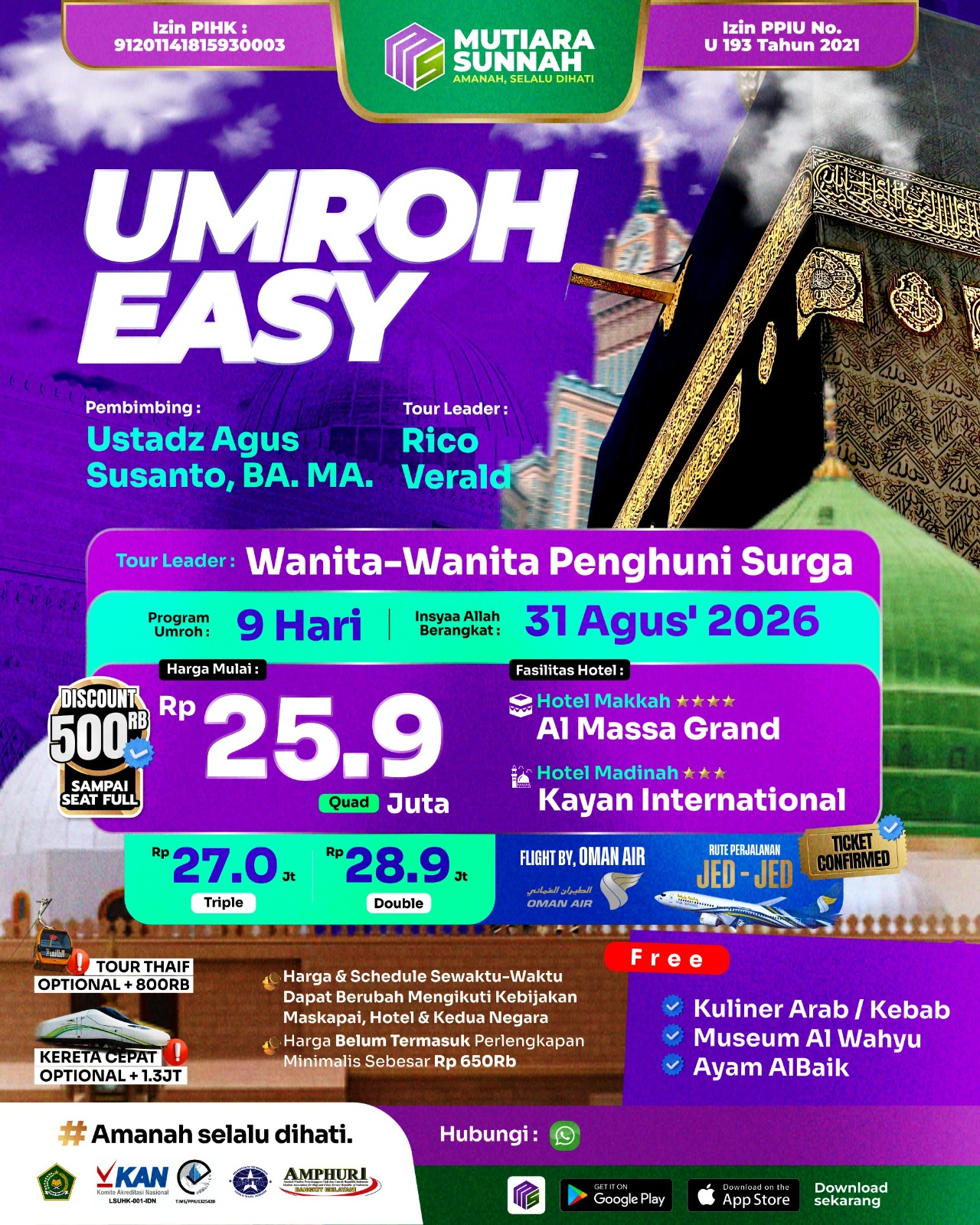 UMROH EASY 31 AGUSTUS 2026
