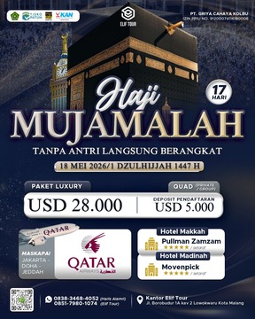 HAJI MUJAMALAH 2026 LANGSUNG BERANGKAT TANPA ANTRI