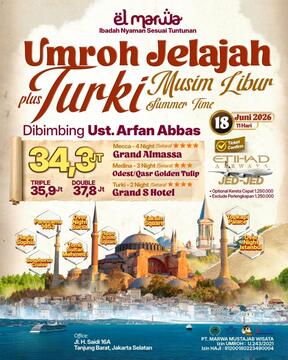 UMROH JELAJAH PLUS TURKI 18 JUNI 2026