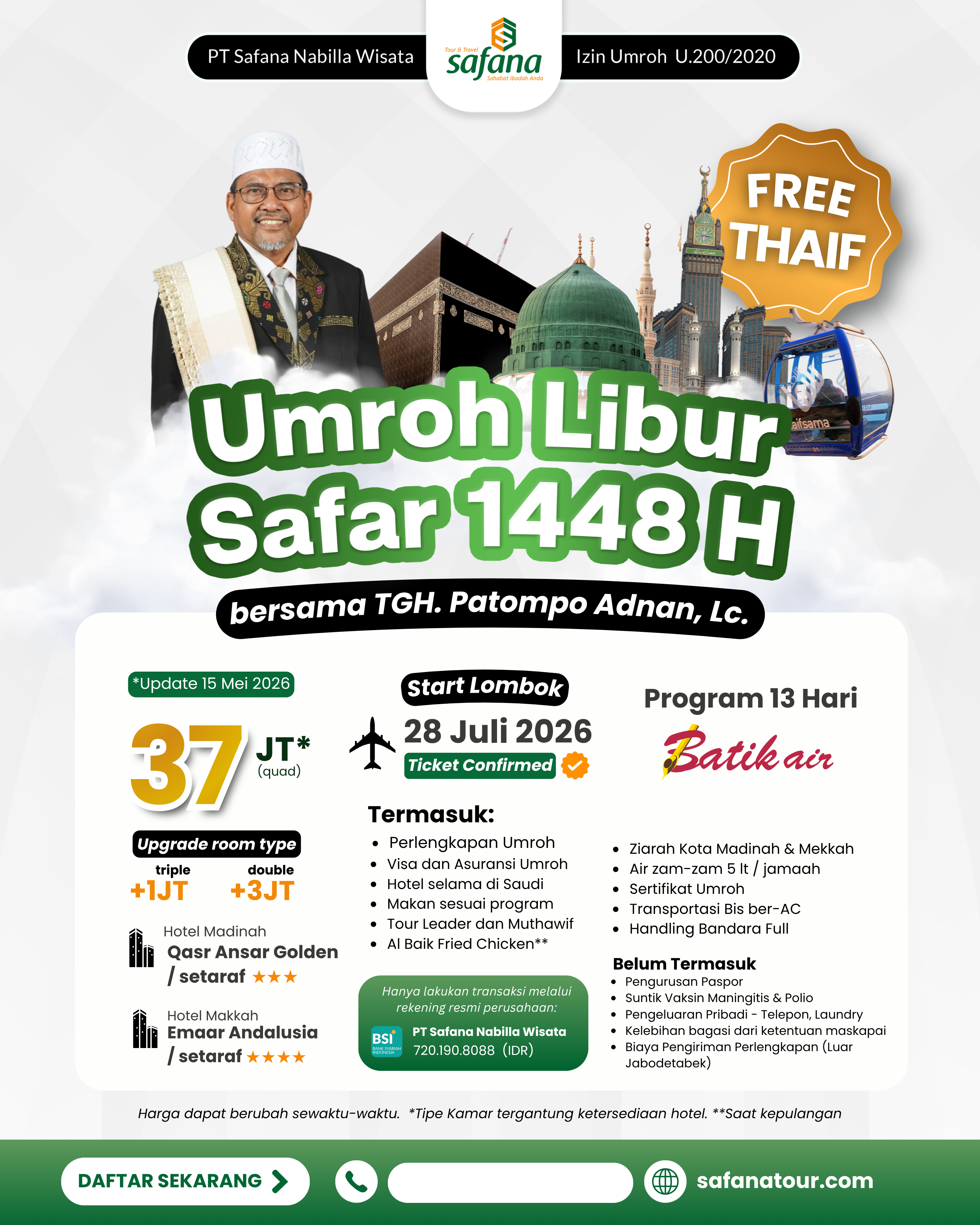[LOMBOK] UMROH LIBUR SAFAR 2026