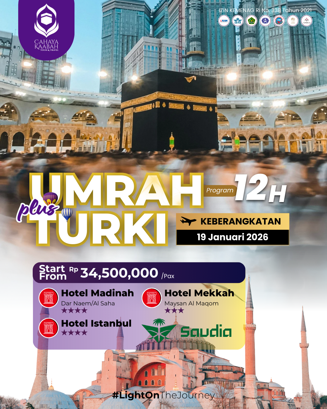 UMROH PLUS TURKI 19 JANUARI 2026 