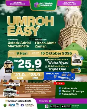 UMROH EASY 15 OKTOBER 2026