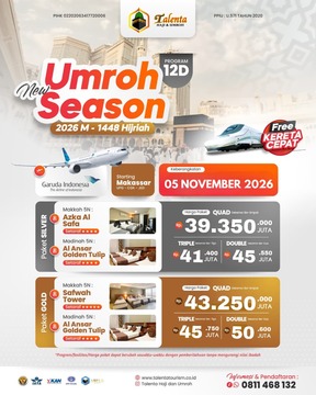 UMROH 05 NOVEMBER 2026 NEW SEASON 1448 H BY GARUDA INDONESIA