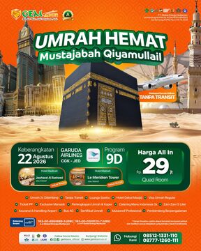 CUSTOM 22 Agustus 2026 " UMRAH MAULID MUSTAJABAH QIYAMULLAIL"
