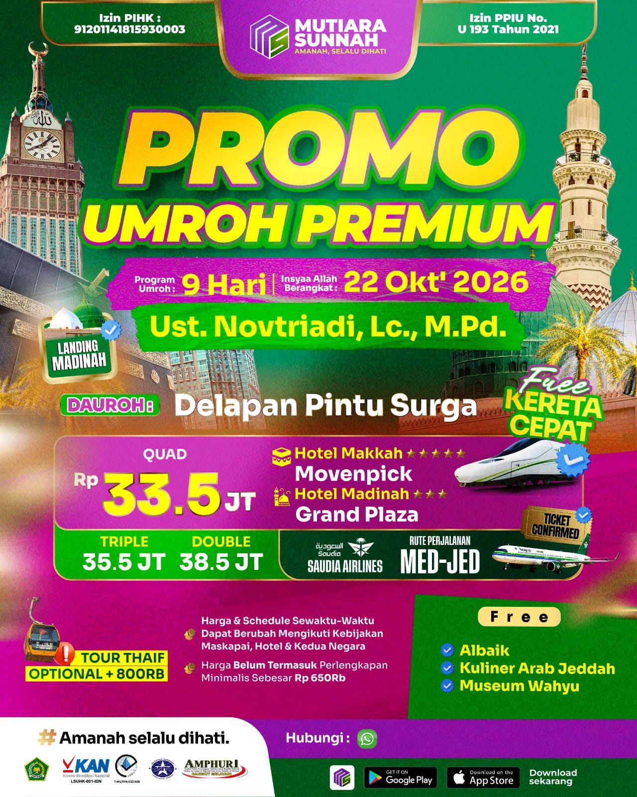 UMROH PREMIUM PROMO 22 OKTOBER 2026