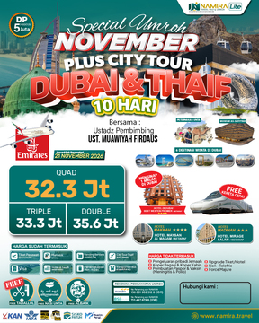 SPECIAL UMROH PLUS DUBAI 21 NOVEMBER 2026
