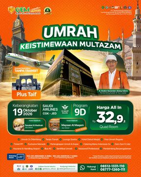 19 OKTOBER 2026 " UMRAH HAPPY PLUS TAIF"