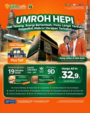 19 OKTOBER 2026 " UMRAH HAPPY KEISTIMEWAAN MULTAZAM PLUS TAIF"