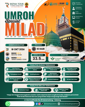 Umroh Special Milad 18 Oktober 2026