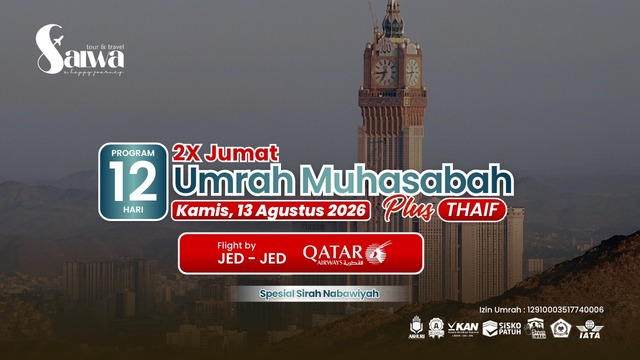 UMRAH MUHASABAH PLUS THAIF 12 HARI 13 AGUSTUS 2026