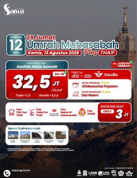 UMRAH MUHASABAH PLUS THAIF 12 HARI 13 AGUSTUS 2026